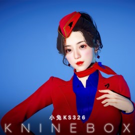 Asian flight attendant KS326