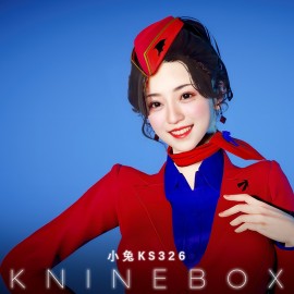Asian flight attendant KS326