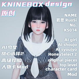 Lovely and pure young girl on campus RuoSi KS014 AI shoujo AI Girl AI Syoujyo mod&HoneySelect2 mod character card Mod Modification Design by KNINEBOX  Battle Raper