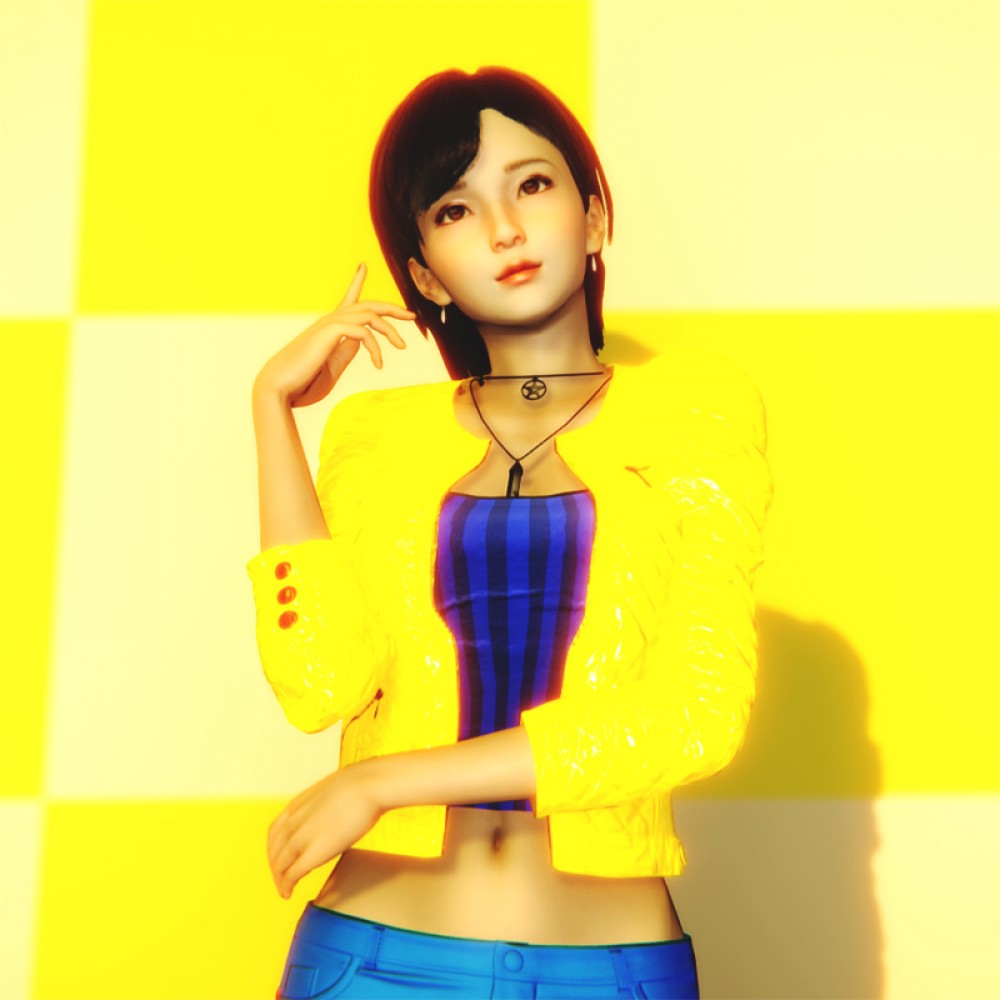 Yellow jacket girl KS072