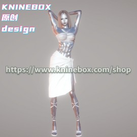 Silver noble statue YinMan  KX002  AI shoujo AI Girl AI Syoujyo card mod&HoneySelect2 mod character card Mod Modification Design by KNINEBOX