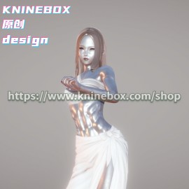 Silver noble statue YinMan  KX002  AI shoujo AI Girl AI Syoujyo card mod&HoneySelect2 mod character card Mod Modification Design by KNINEBOX