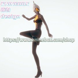 Black orange female soldier  YuCheng KX003 AI shoujo AI Girl AI Syoujyo card mod&HoneySelect2 mod character card Mod Modification Design by KNINEBOX