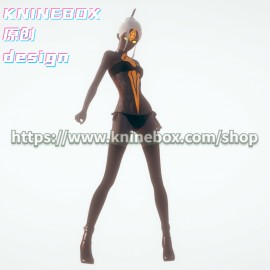 Black orange female soldier  YuCheng KX003 AI shoujo AI Girl AI Syoujyo card mod&HoneySelect2 mod character card Mod Modification Design by KNINEBOX