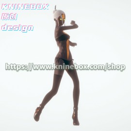 Black orange female soldier  YuCheng KX003 AI shoujo AI Girl AI Syoujyo card mod&HoneySelect2 mod character card Mod Modification Design by KNINEBOX