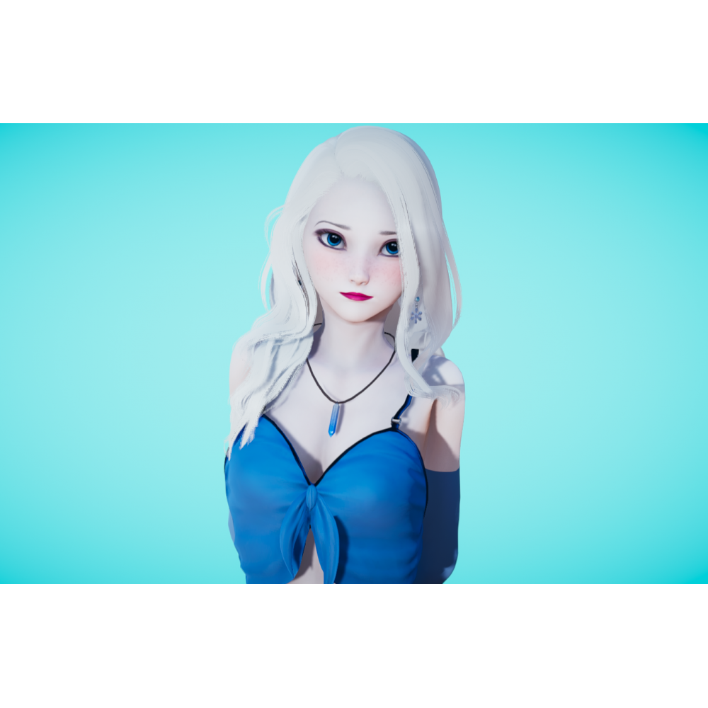 Frozen Elsa 3Dhentai game AI shoujo AI Girl AI Syoujyo mod&HoneySelect2 mod character card Mod Modification